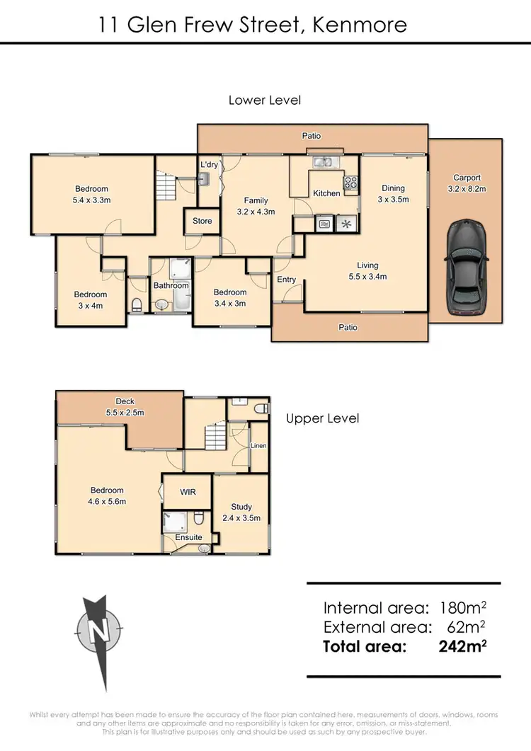Floorplan of Homely house listing, 11 Glen Frew Street, Kenmore QLD 4069