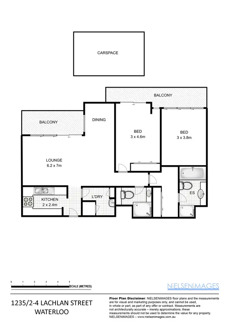 Floorplan of Homely unit listing, 1235/2-4 Lachlan Street, Waterloo NSW 2017