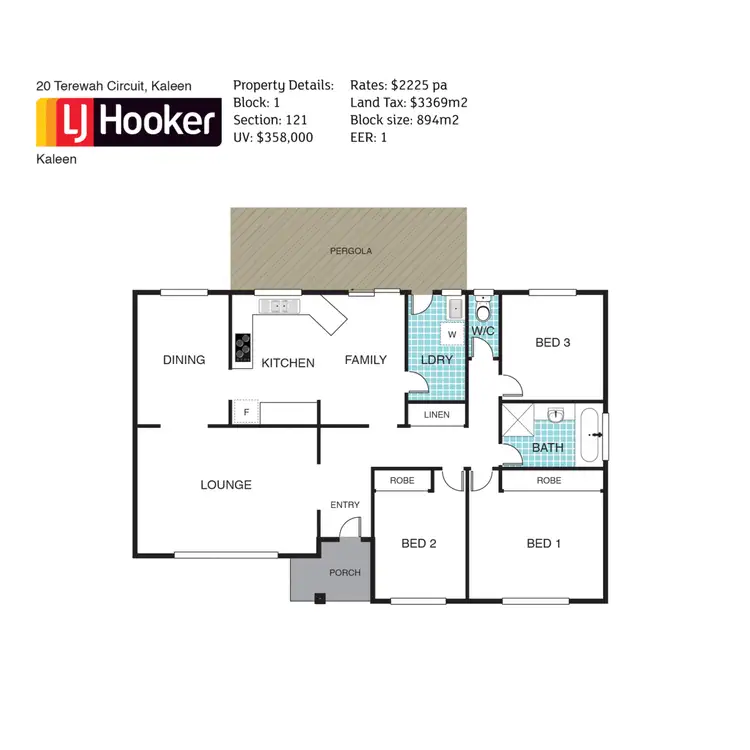 Floorplan of Homely house listing, 20 Terewah Circuit, Kaleen ACT 2617