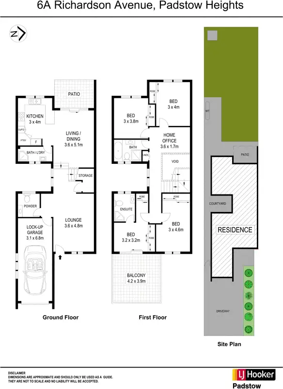 Floorplan of Homely semi-detached listing, 6a Richardson Avenue, Padstow Heights NSW 2211
