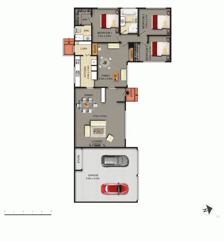 Floorplan of Homely townhouse listing, 5/22 Burara Crescent, Waramanga ACT 2611