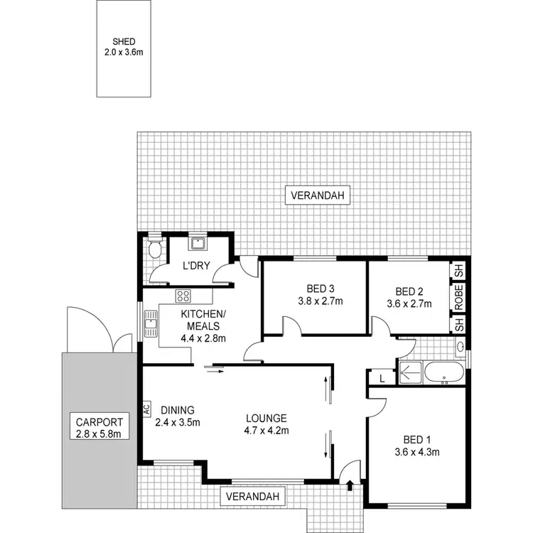 Floorplan of Homely house listing, 224 Montacute Road, Rostrevor SA 5073