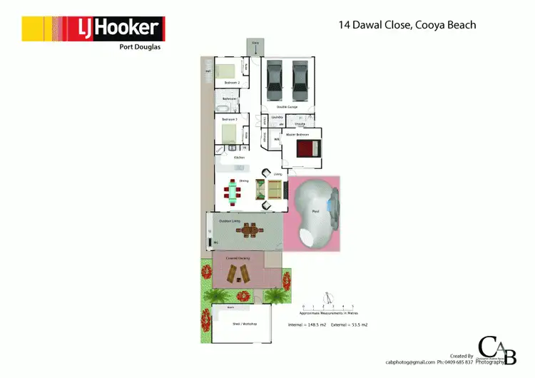 Floorplan of Homely house listing, 14 Dawal Close, Cooya Beach QLD 4873
