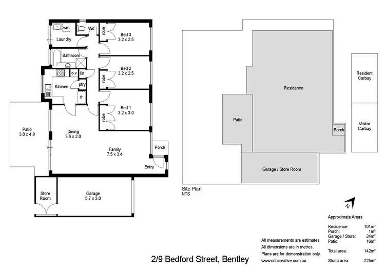 Floorplan of Homely villa listing, 2/9-11 Bedford Street, Bentley WA 6102