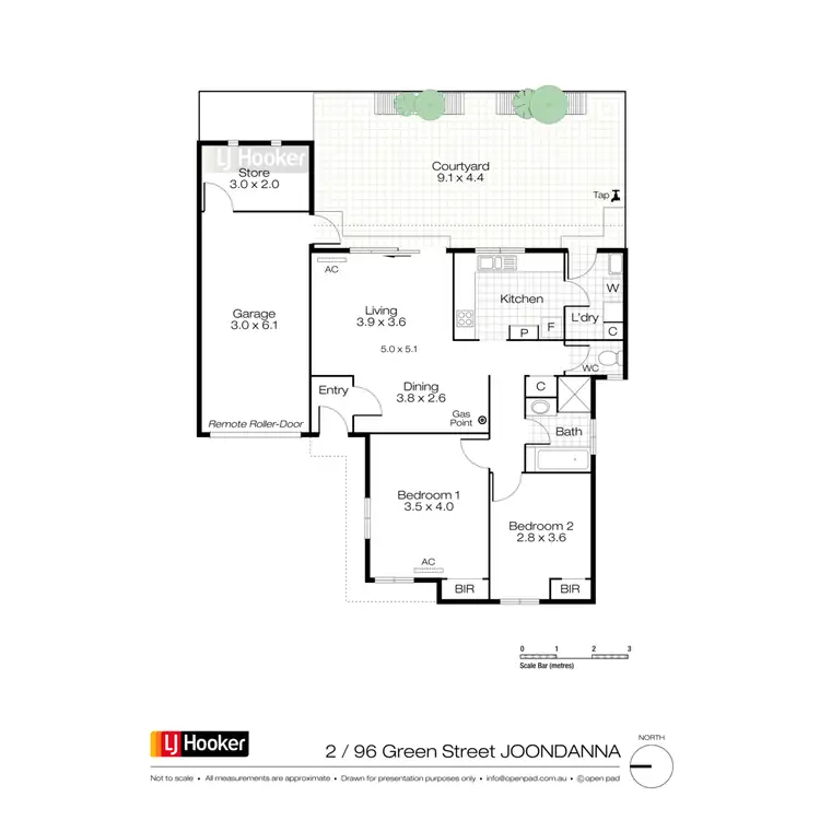 Floorplan of Homely villa listing, 2/96 Green Street, Joondanna WA 6060