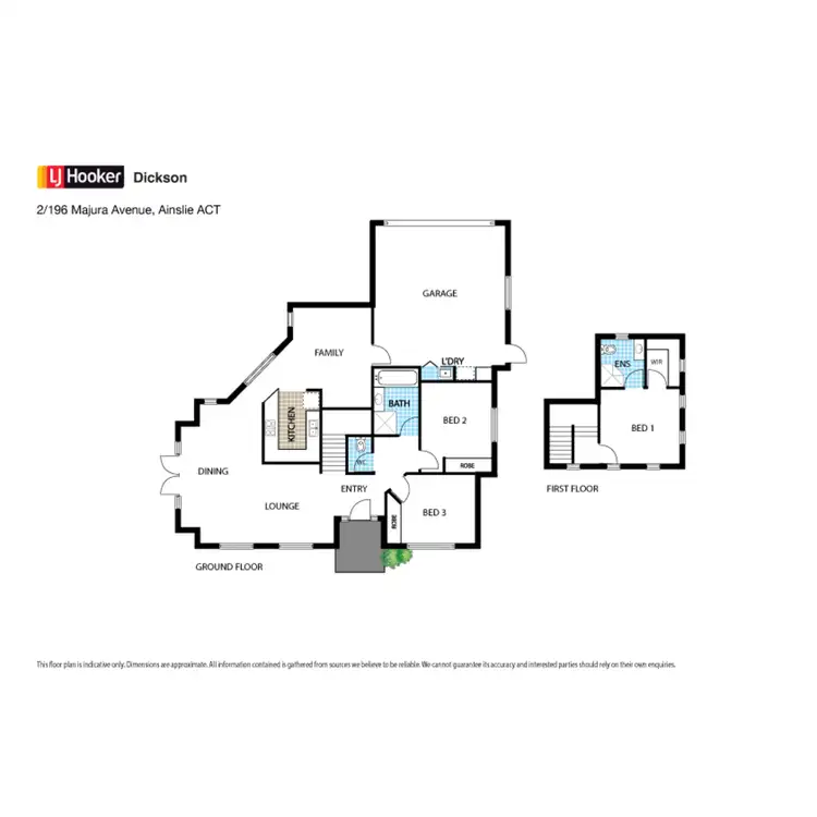 Floorplan of Homely townhouse listing, 196 Majura Avenue, Ainslie ACT 2602