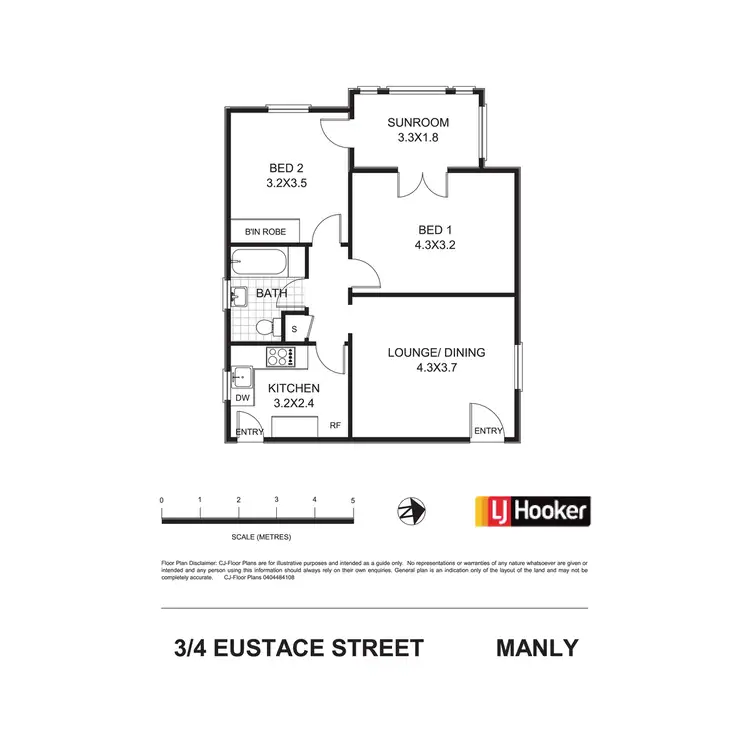 Floorplan of Homely apartment listing, 3/4 Eustace Street, Manly NSW 2095
