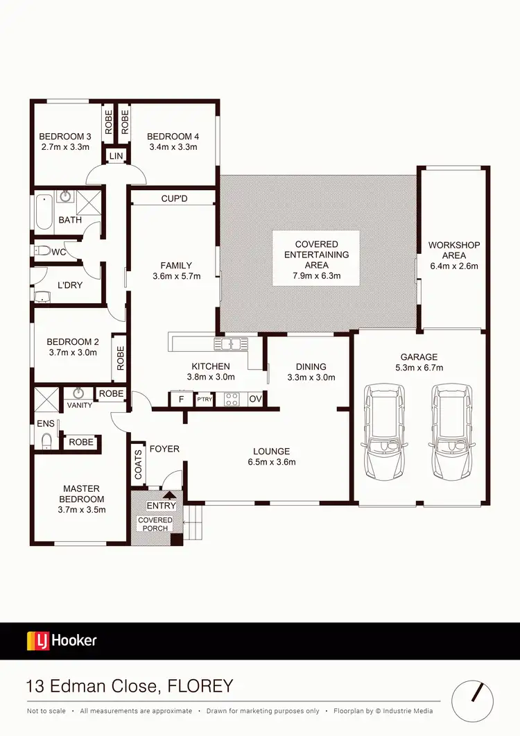 Floorplan of Homely house listing, 13 Edman Close, Florey ACT 2615
