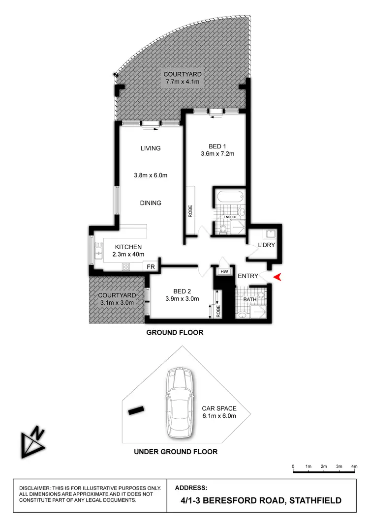 Floorplan of Homely apartment listing, 4/1-3 Beresford Road, Strathfield NSW 2135