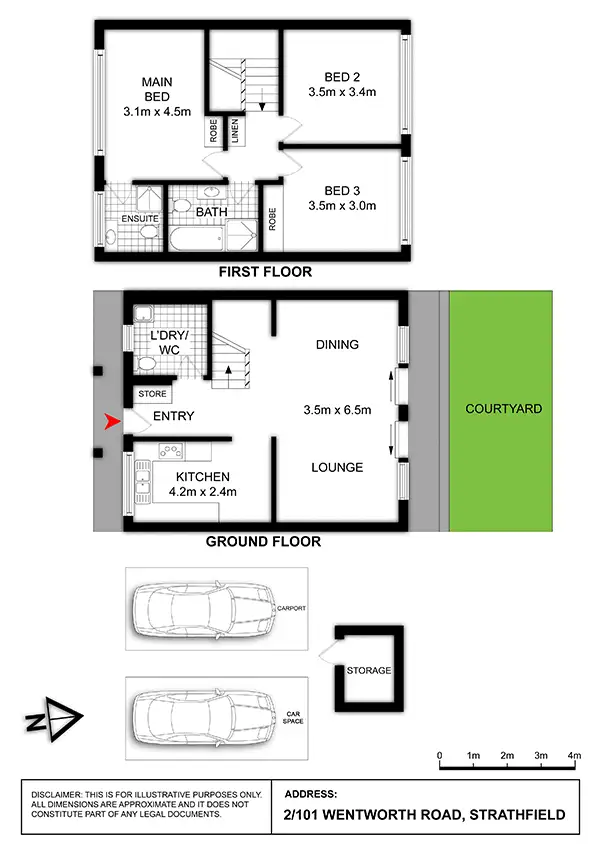 Floorplan of Homely townhouse listing, 2/101 Wentworth Road, Strathfield NSW 2135