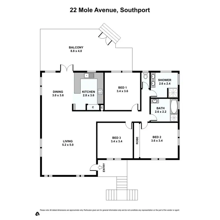 Floorplan of Homely house listing, 22 Mole Avenue, Southport QLD 4215