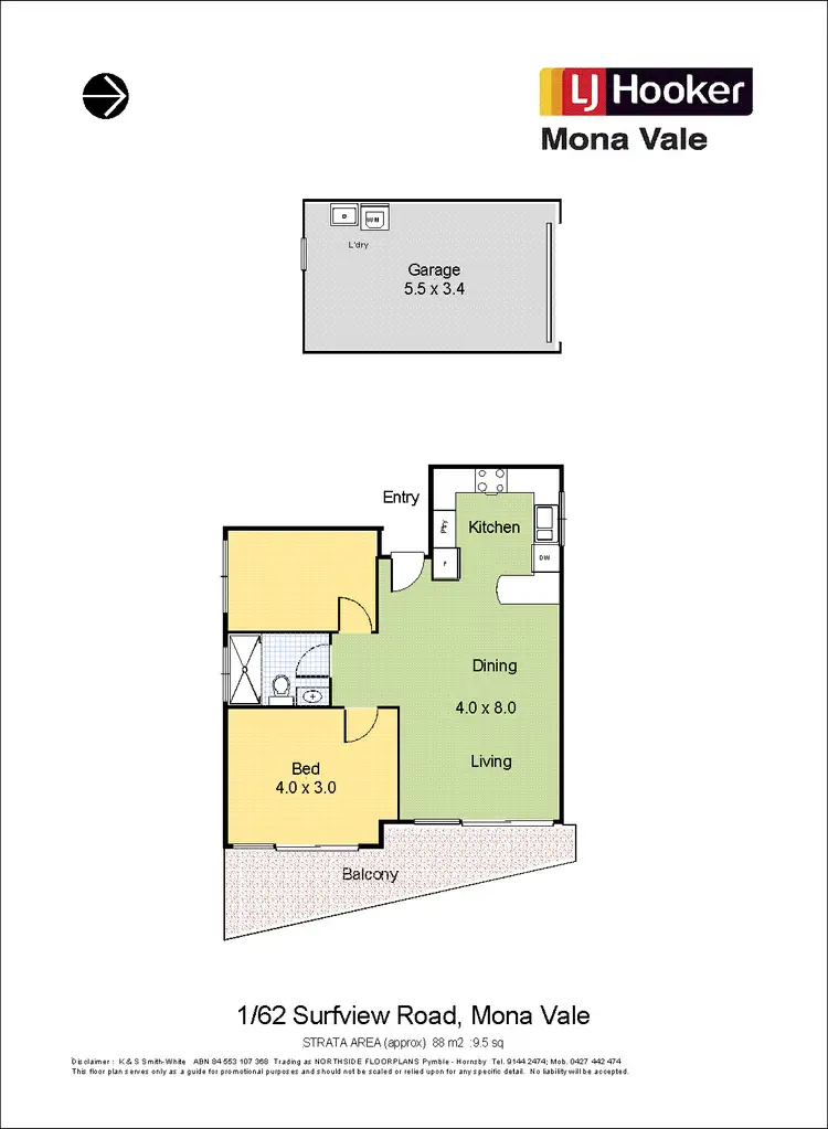 Floorplan of Homely unit listing, 1/62 Surfview Road, Mona Vale NSW 2103