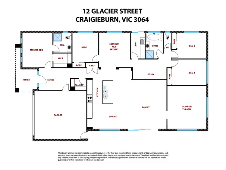 Floorplan of Homely house listing, 12 Glacier Street, Craigieburn VIC 3064