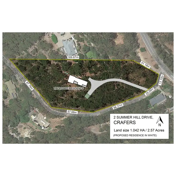 Floorplan of Homely land listing, 2 Summer Hill Drive, Crafers SA 5152