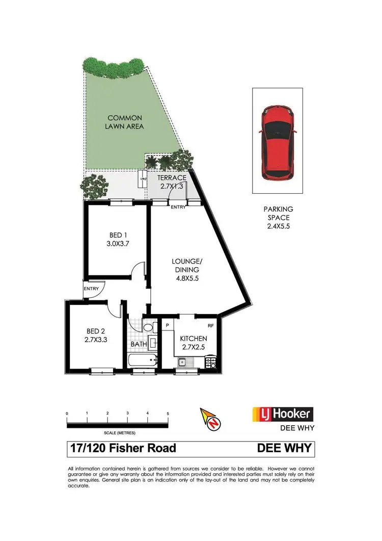 Floorplan of Homely apartment listing, 17/120 Fisher Road, Dee Why NSW 2099