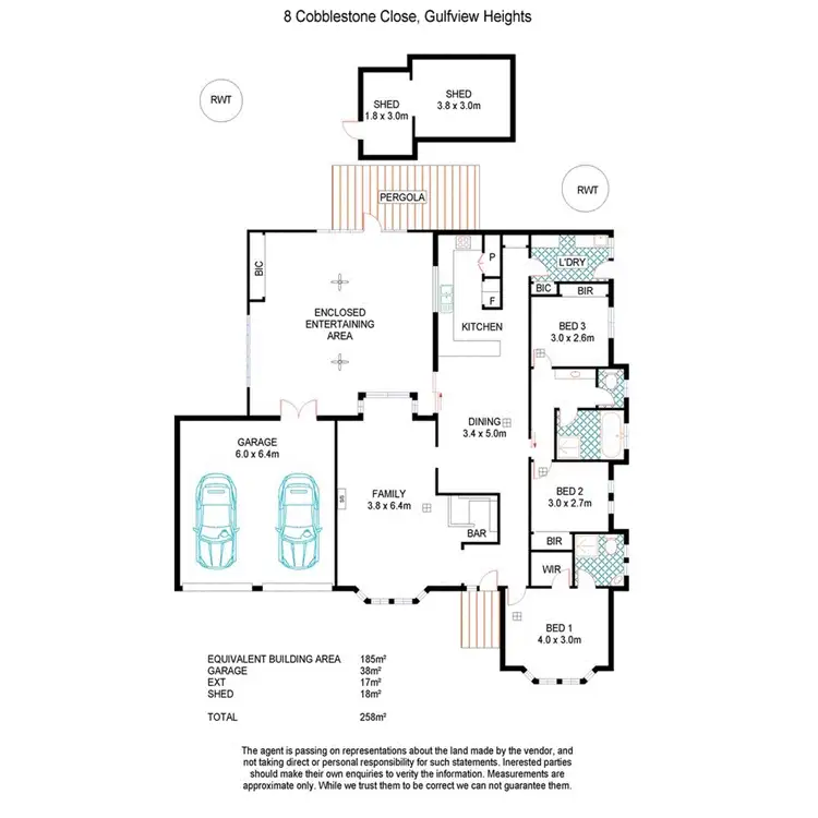 Floorplan of Homely house listing, 8 Cobblestone Close, Gulfview Heights SA 5096
