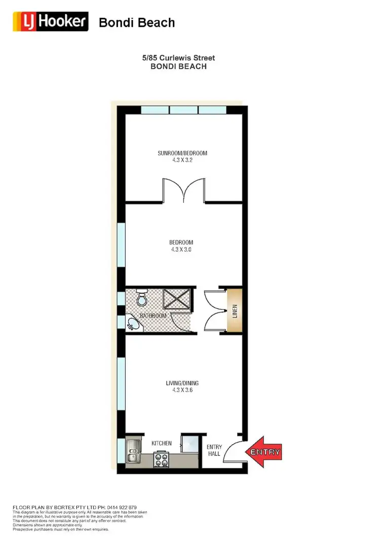 Floorplan of Homely apartment listing, 5/85 Curlewis Street, Bondi Beach NSW 2026