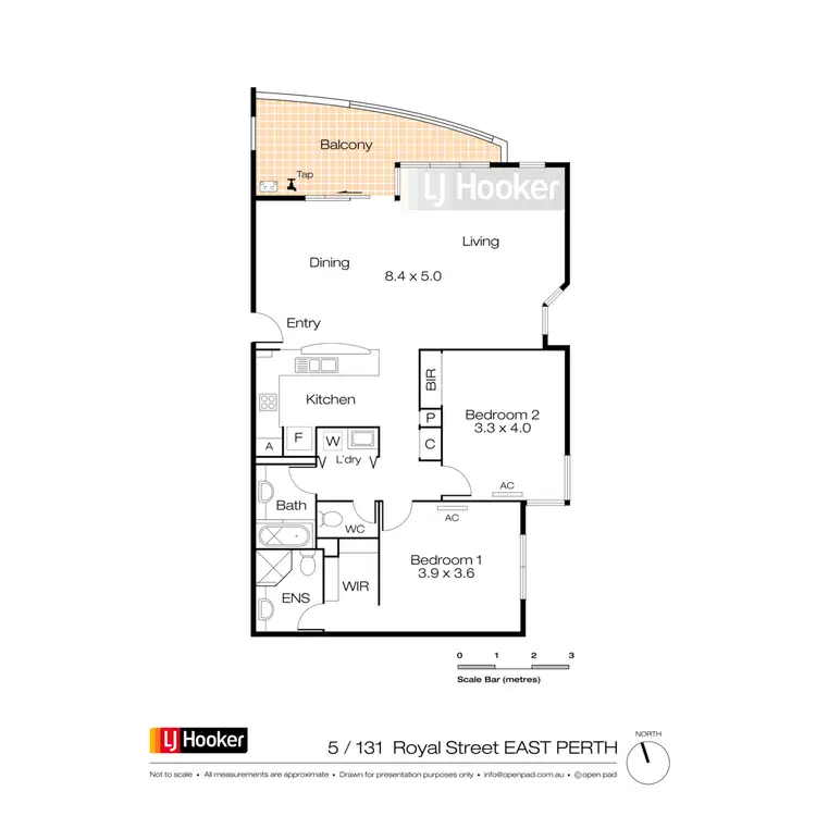 Floorplan of Homely apartment listing, 5/131 Royal Street, East Perth WA 6004