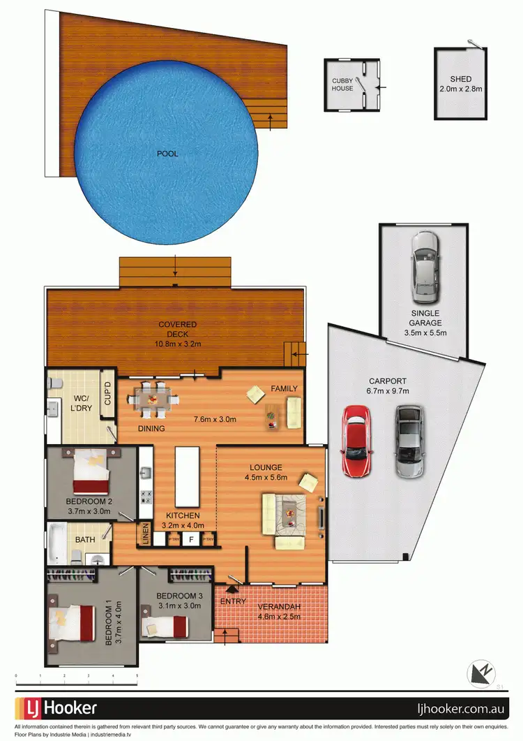 Floorplan of Homely house listing, 3 Meteren Close, Milperra NSW 2214