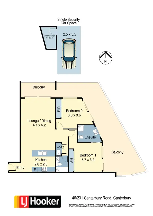 Floorplan of Homely apartment listing, 46/231 Canterbury Road, Canterbury NSW 2193