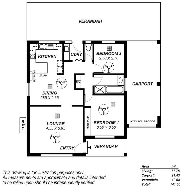 Floorplan of Homely unit listing, 14/21-25 Royal Avenue, Pooraka SA 5095