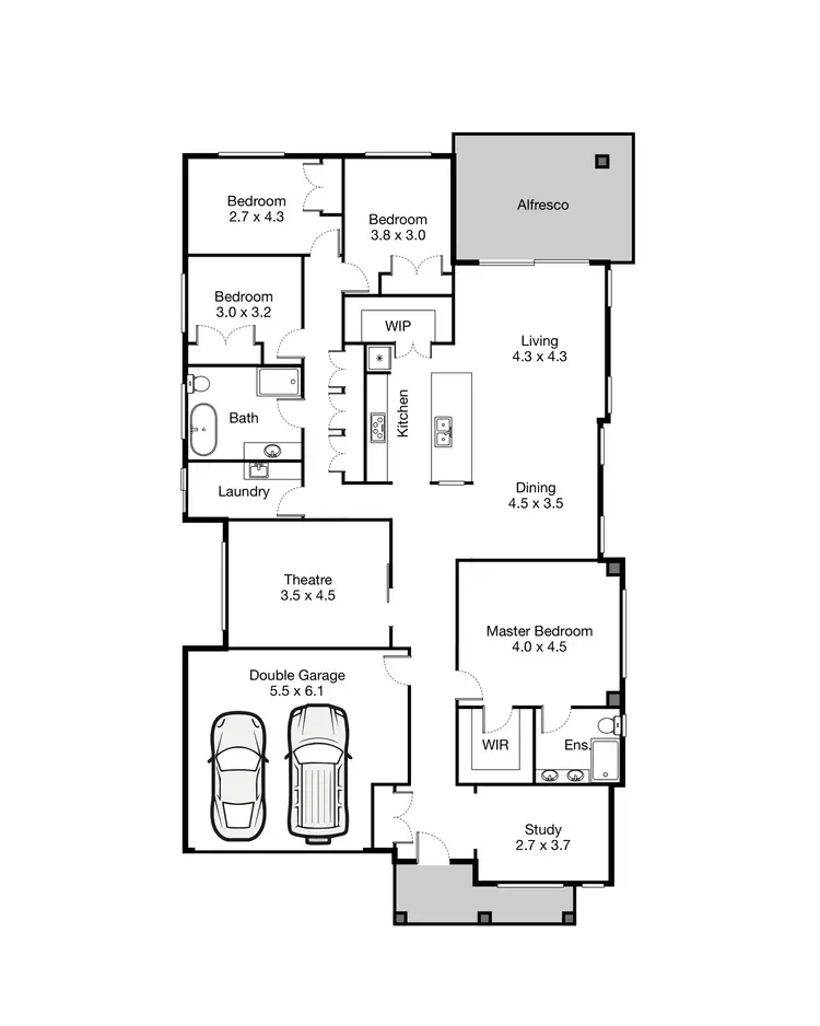 Floorplan of Homely house listing, 26 Correa Circuit, Gregory Hills NSW 2557