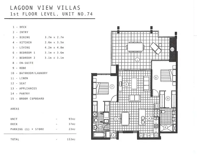 Floorplan of Homely unit listing, 74/80 North Shore Road, Twin Waters QLD 4564
