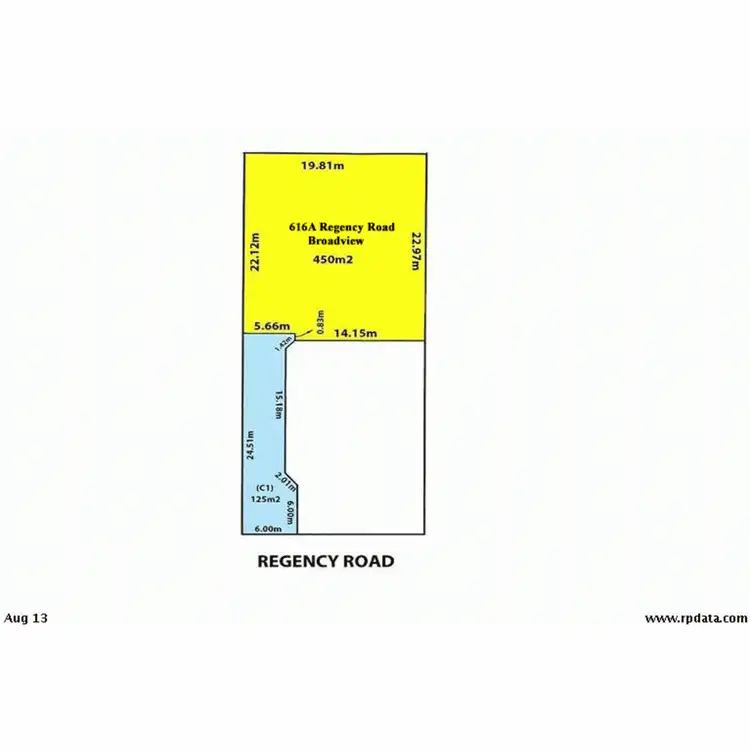 Floorplan of Homely land listing, 616a Regency Road, Broadview SA 5083