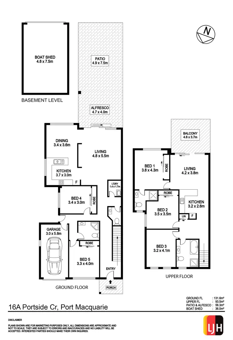 Floorplan of Homely townhouse listing, 16A Portside Crescent, Port Macquarie NSW 2444