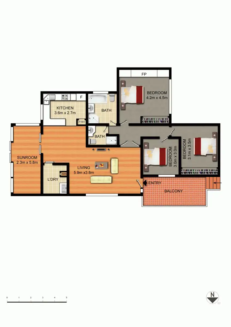 Floorplan of Homely semi-detached listing, 19 Macgillivray Street, Yarralumla ACT 2600