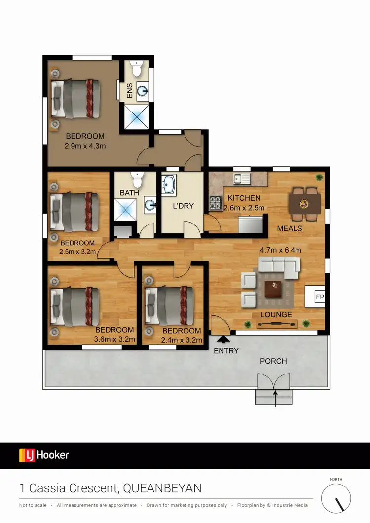 Floorplan of Homely house listing, 1 Cassia Crescent, Queanbeyan NSW 2620