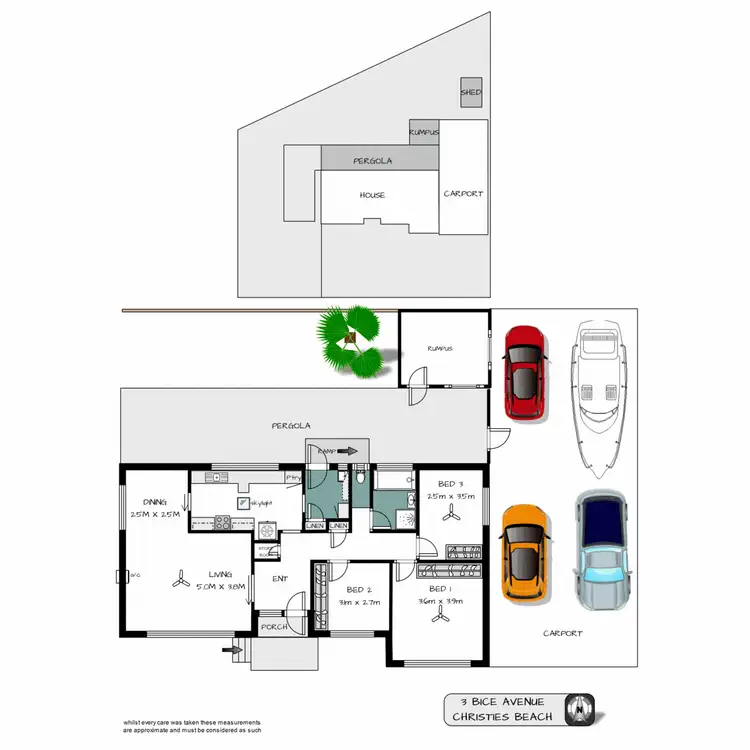 Floorplan of Homely house listing, 3 Bice Avenue, Christies Beach SA 5165