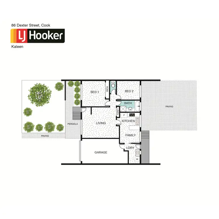 Floorplan of Homely townhouse listing, 86 Dexter Street, Cook ACT 2614