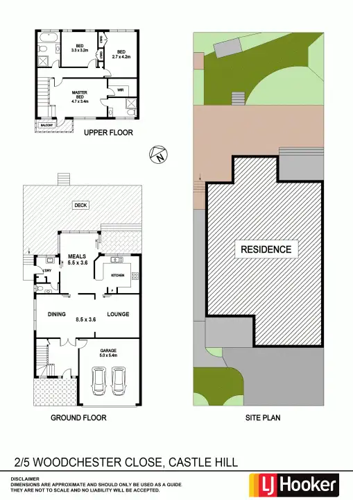 Floorplan of Homely semi-detached listing, 2/5 Woodchester Close, Castle Hill NSW 2154