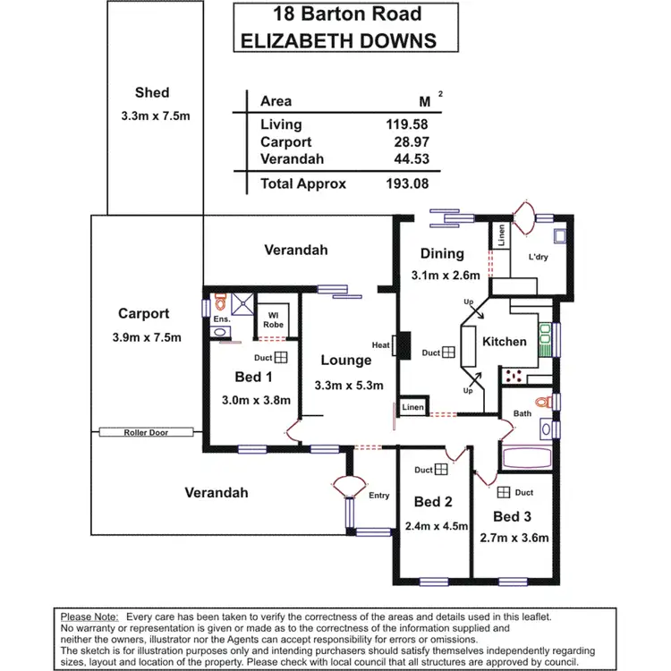 Floorplan of Homely house listing, 18 Barton Road, Elizabeth Downs SA 5113