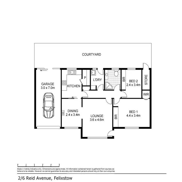Floorplan of Homely unit listing, 2/6 Reid Avenue, Felixstow SA 5070