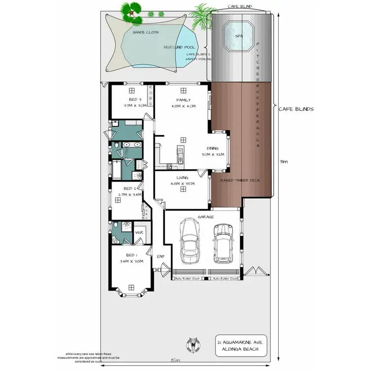 Floorplan of Homely house listing, 21 Aquamarine Avenue, Aldinga Beach SA 5173