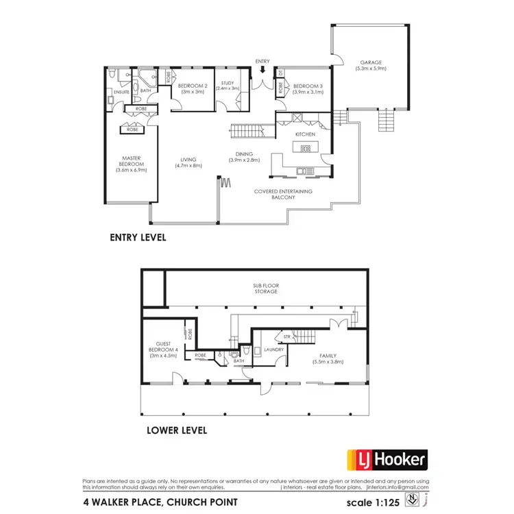 Floorplan of Homely house listing, 4 Walker Place, Church Point NSW 2105