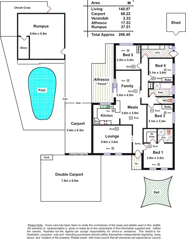 Floorplan of Homely house listing, 8 Parham Court, Evanston Park SA 5116