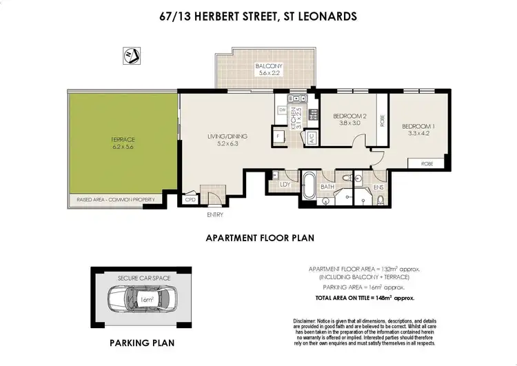 Floorplan of Homely unit listing, 67/13 Herbert Street, St Leonards NSW 2065