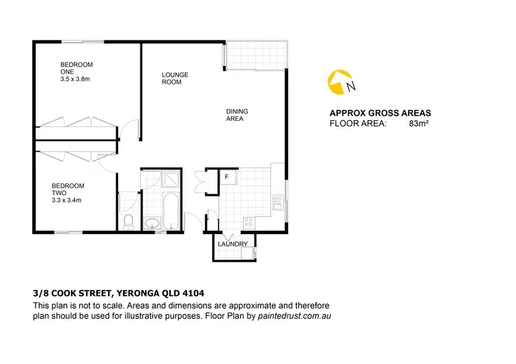 Floorplan of Homely apartment listing, 3/8 Cook Street, Yeronga QLD 4104