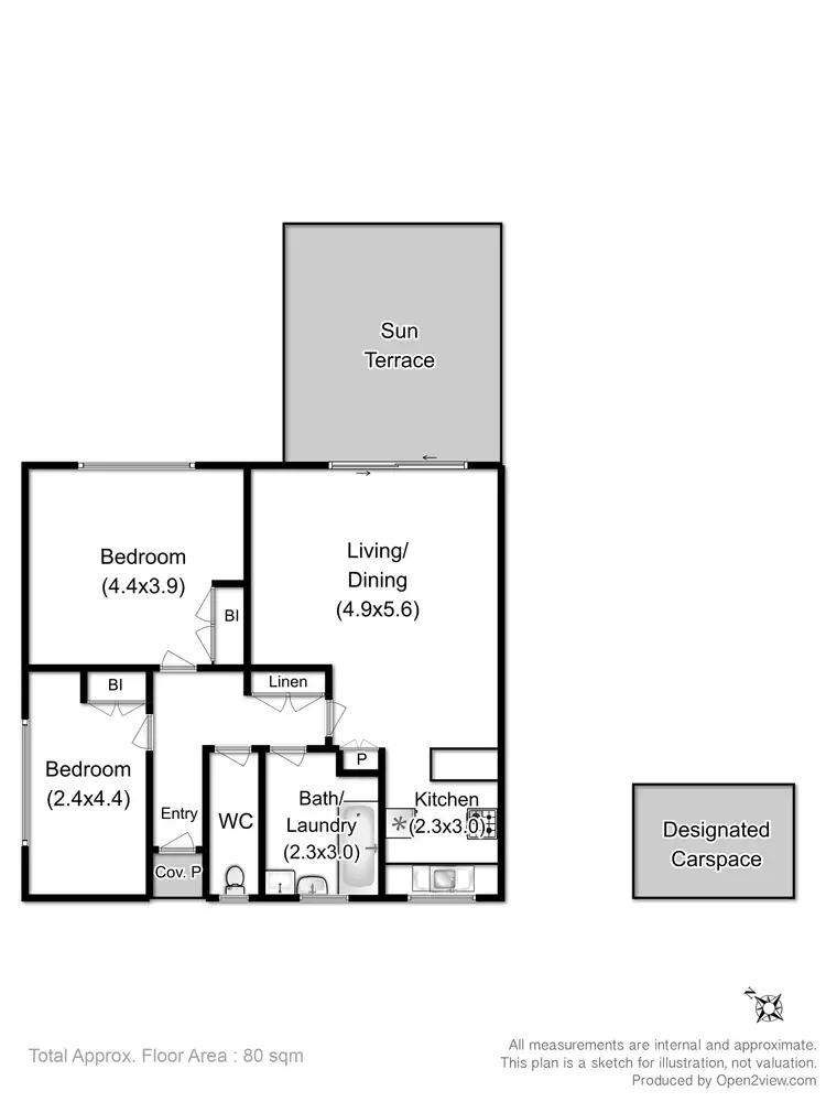 Floorplan of Homely unit listing, 46/9 Davey Place, South Hobart TAS 7004