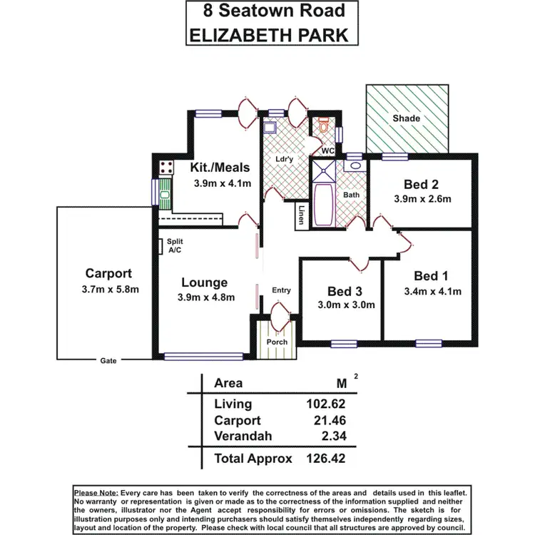 Floorplan of Homely house listing, 8 Seatown Road, Elizabeth Park SA 5113