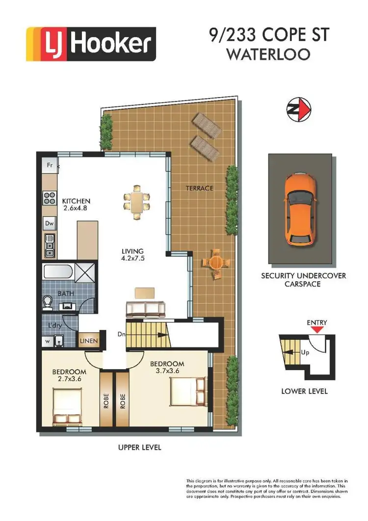 Floorplan of Homely apartment listing, 9/233 Cope Street, Waterloo NSW 2017