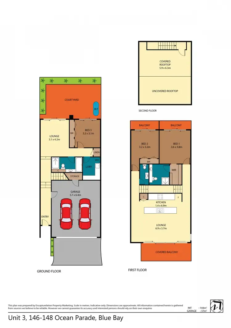 Floorplan of Homely townhouse listing, 3/146-148 Ocean Parade, Blue Bay NSW 2261
