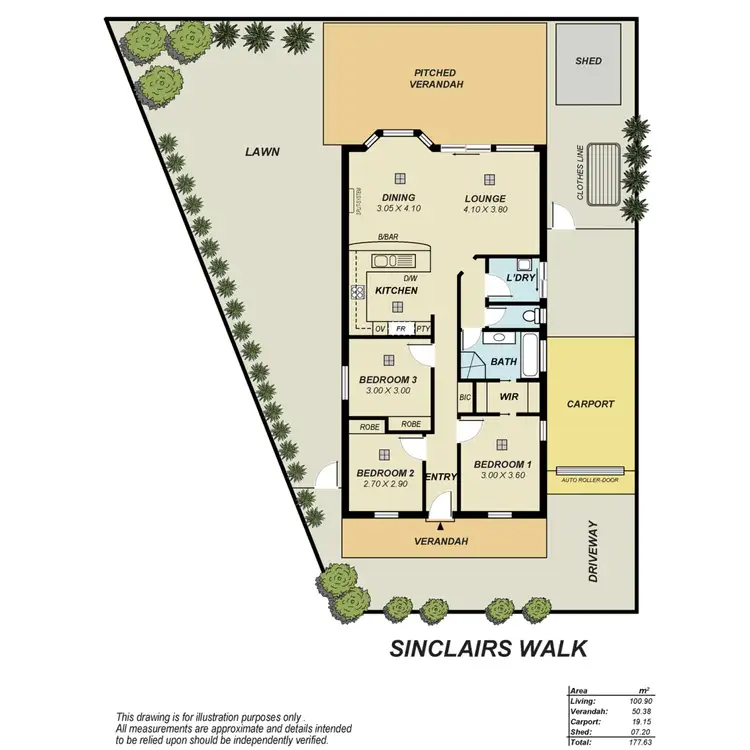 Floorplan of Homely house listing, 10 Sinclairs Walk, Greenwith SA 5125