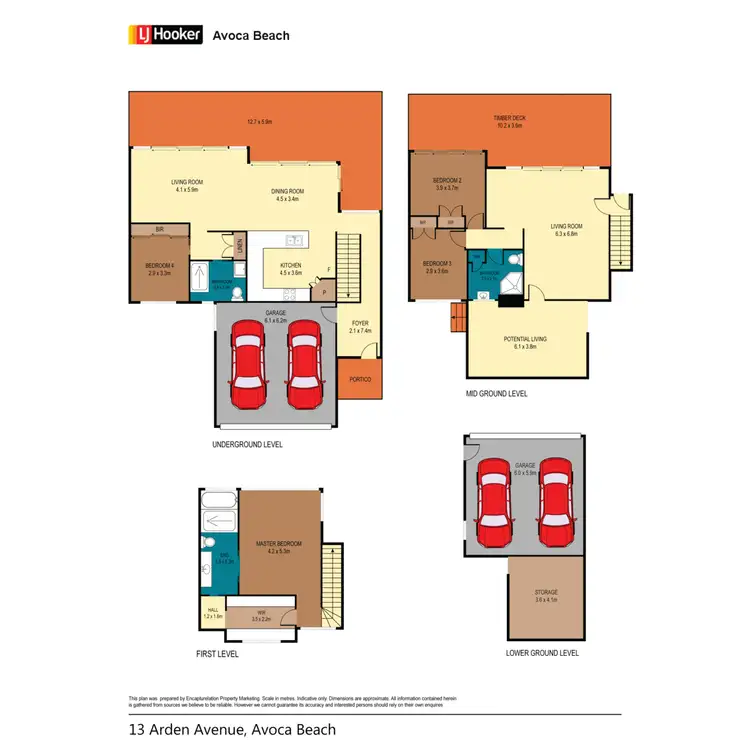 Floorplan of Homely house listing, 13 Fairscene Crescent, Avoca Beach NSW 2251