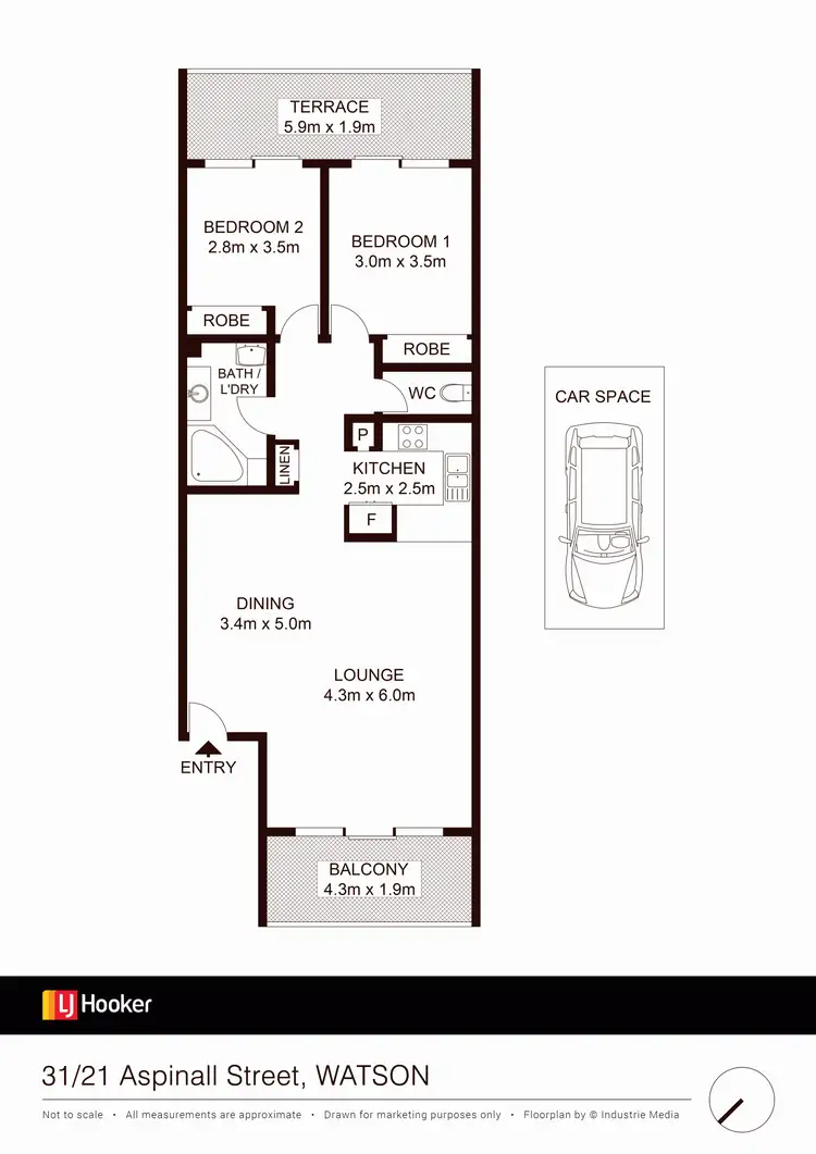 Floorplan of Homely unit listing, 31/21 Aspinall Street, Watson ACT 2602