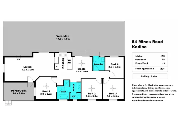 Floorplan of Homely house listing, 54 Mines Road, Kadina SA 5554