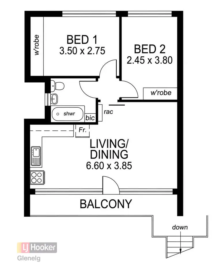Floorplan of Homely unit listing, 8/2 Crosby Street, South Brighton SA 5048